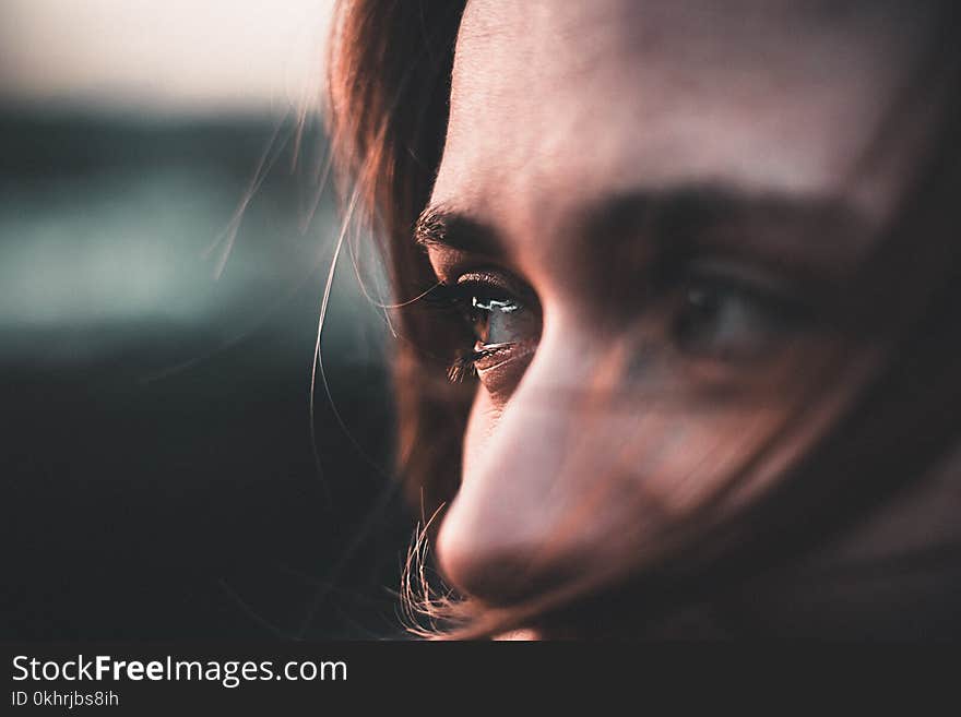 Closeup Photo of Woman&#x27;s Eyes