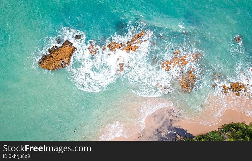 High Angle Photography of Ocean