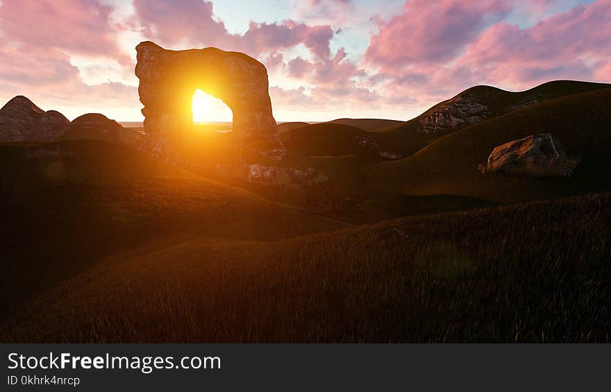 Silhouette Of Arch