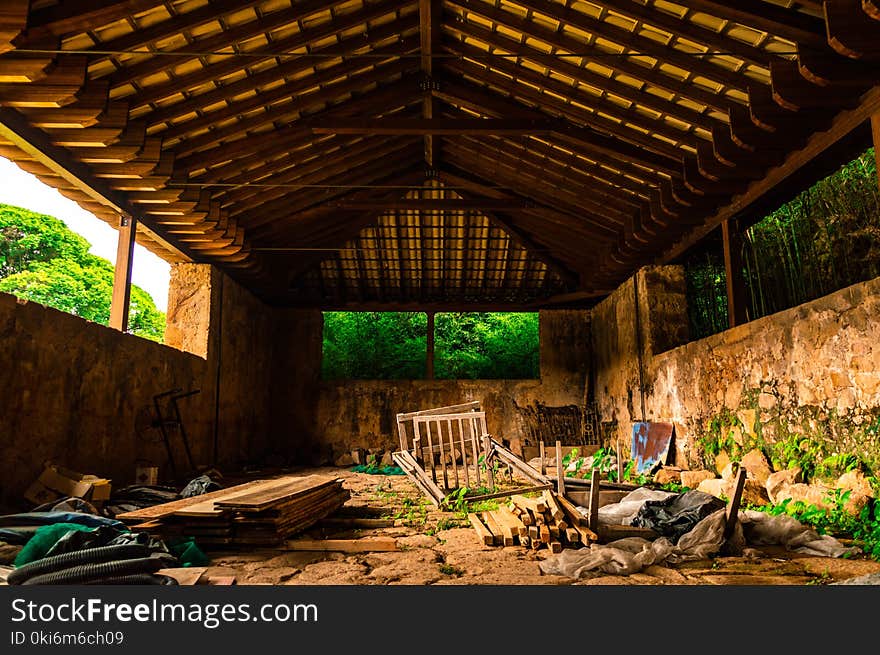 Pile of Brown Wood Planks