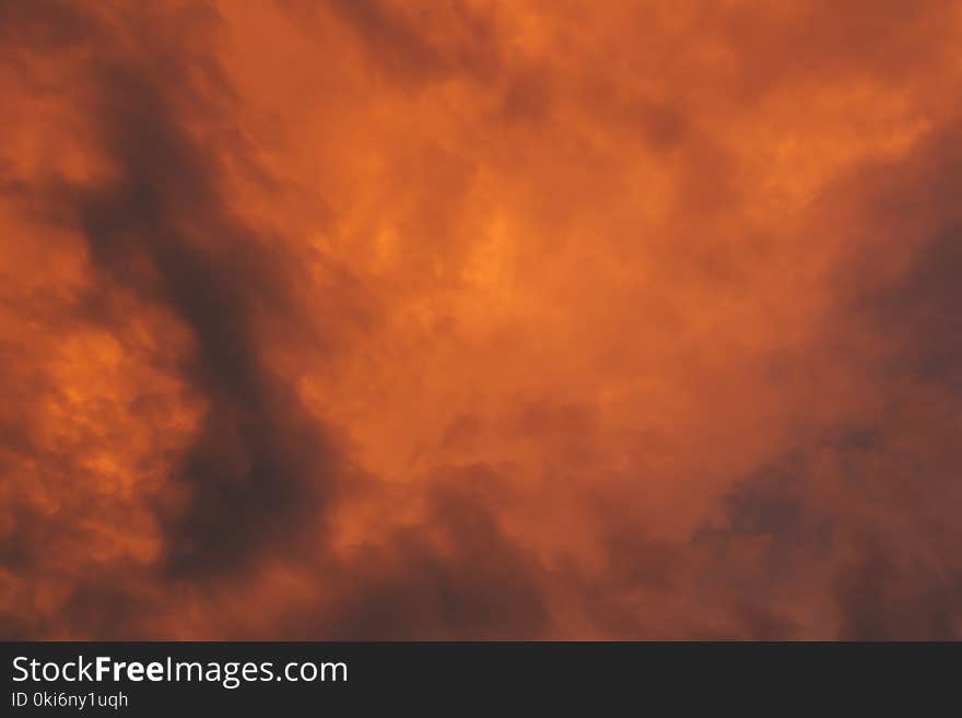 Orange and Gray Clouds