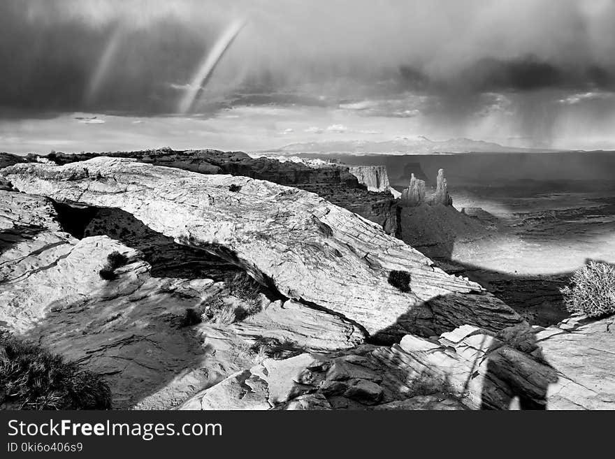 Black And White Photo Of Mountain