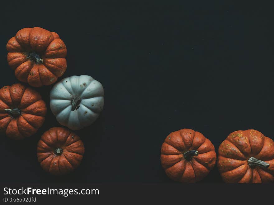 Orange and Blue Pumpkins