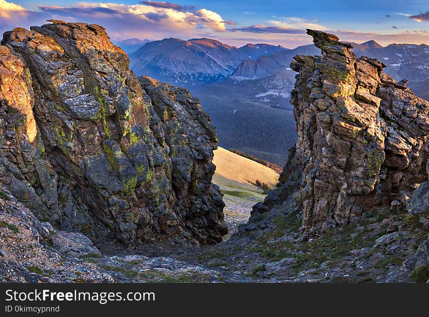 Sunset at Rock Cut, in Rocky Mountains National Park.