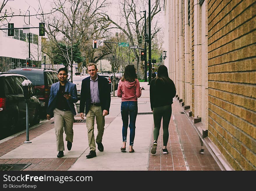 People Walking At The Street