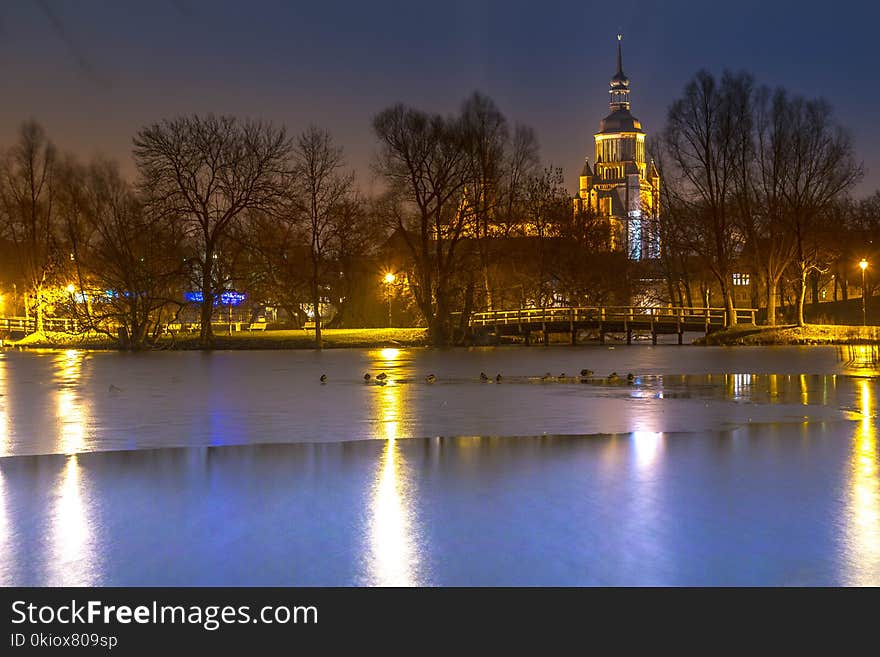 Photography of Body of Water at Night