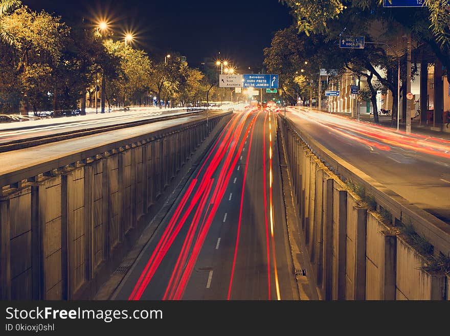 Timelapse Photo of Road