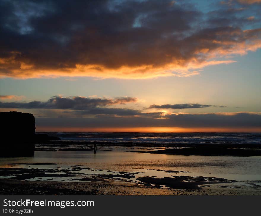 Beach Scenery at Golden Hour