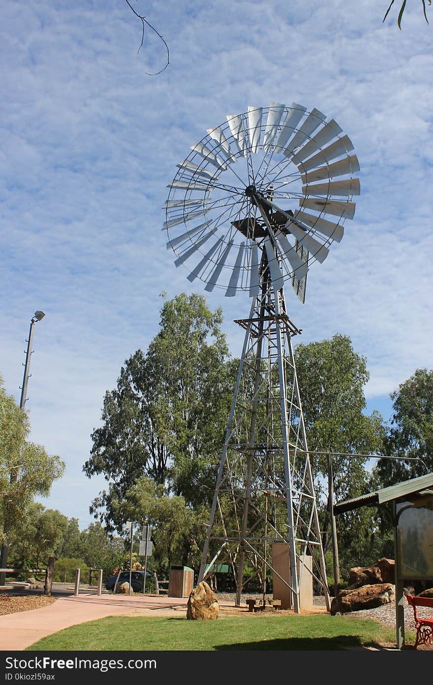 Vintage White Windmill