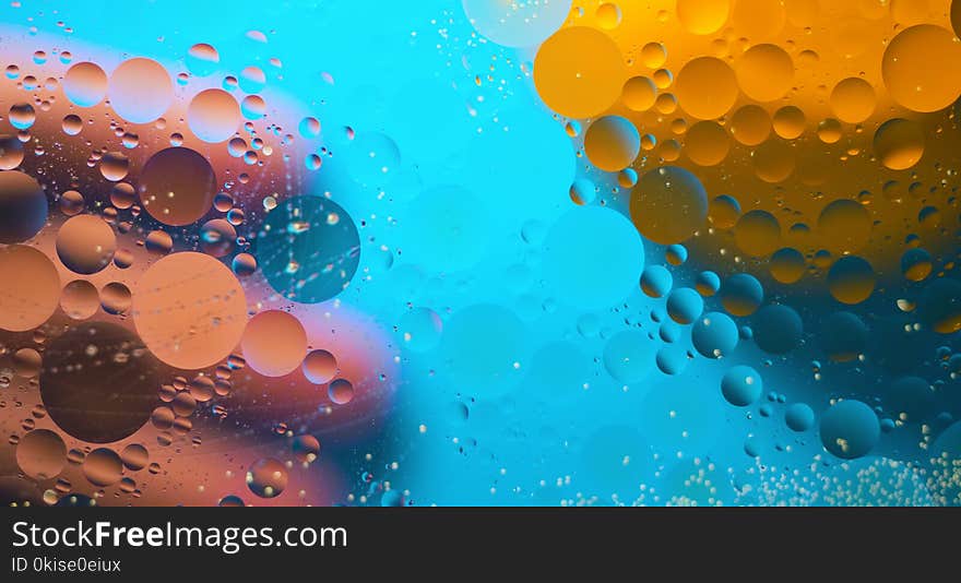 Abstract colorful background. Oily stains on the surface of the water.