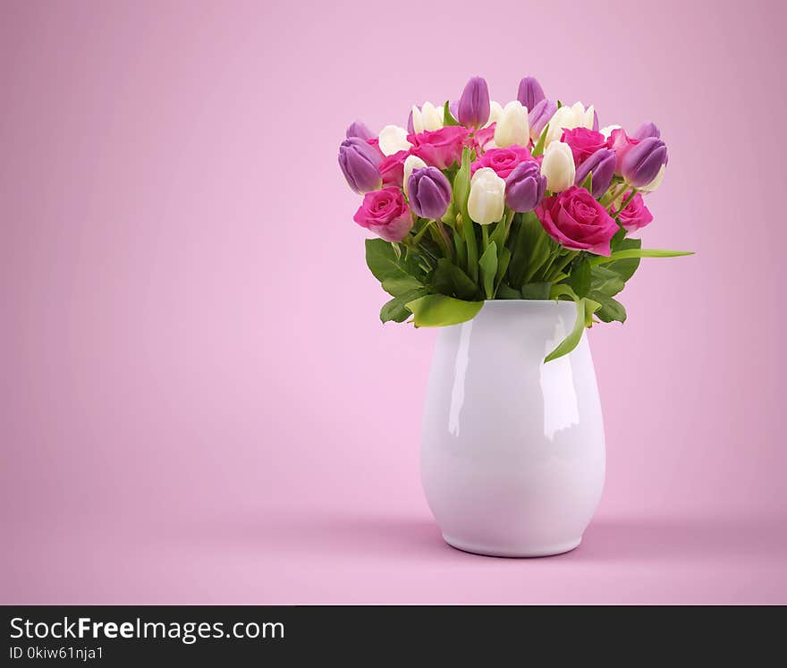 Flower, Flowering Plant, Pink, Vase