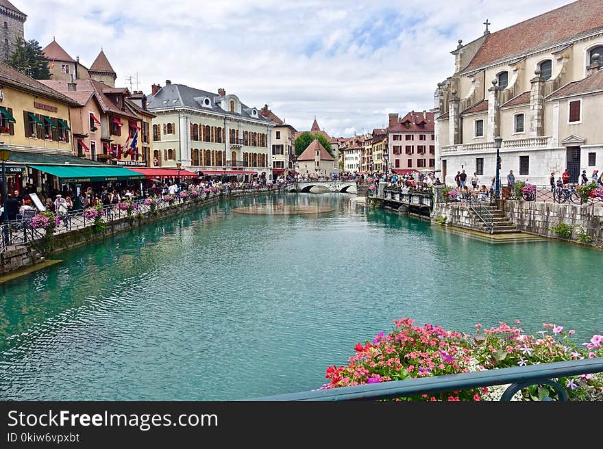 Waterway, Canal, Body Of Water, Town