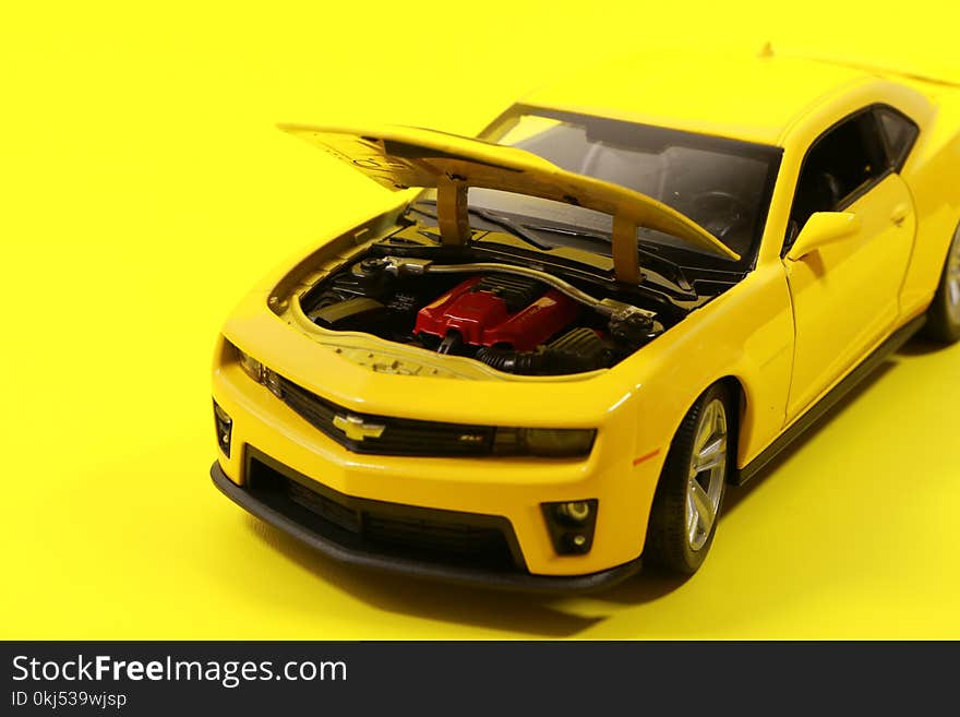 Yellow Chevrolet Camaro Die-cast Model