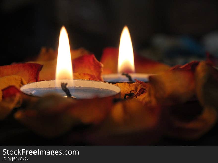 Close-up Photography Of Candels