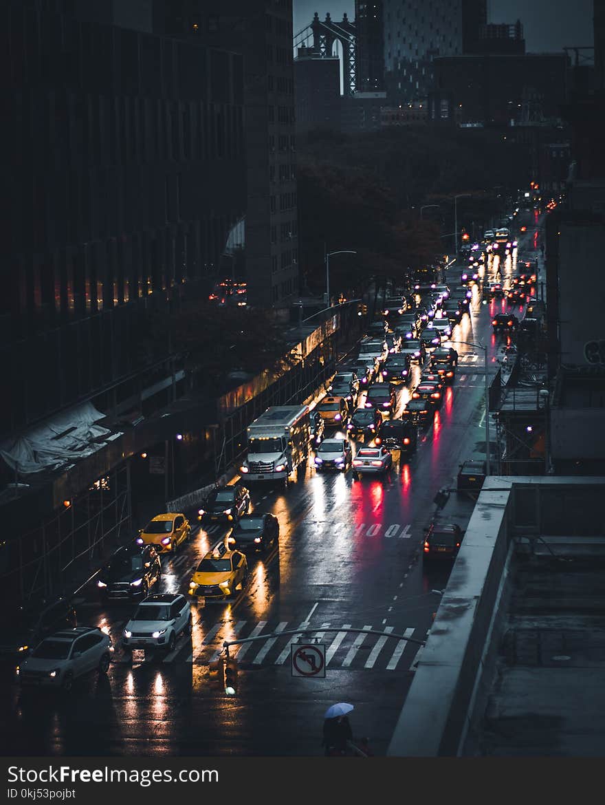 City Landscape during Night Time