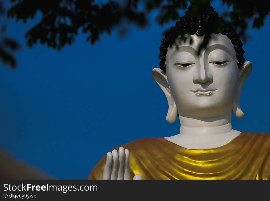 Face, Gautama Buddha, Sky, Head