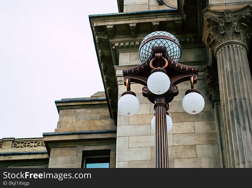 Brown Outdoor Lamp Close Up Photography