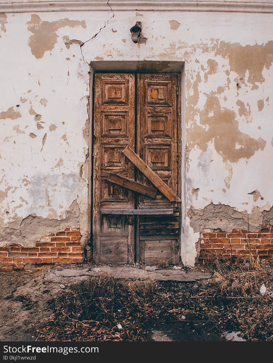 Vintage Brown Wooden Door