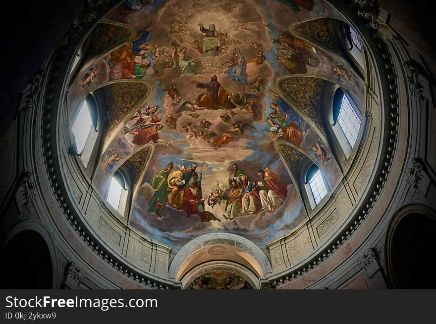 Painting of Jesus Christ Biography of Church Ceiling