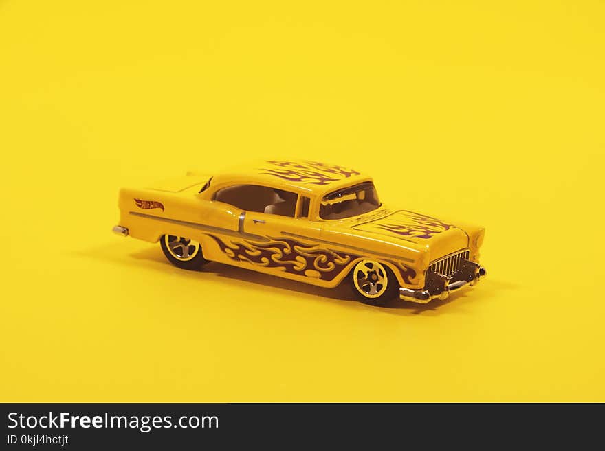 Yellow and Black Coupe Scale Model