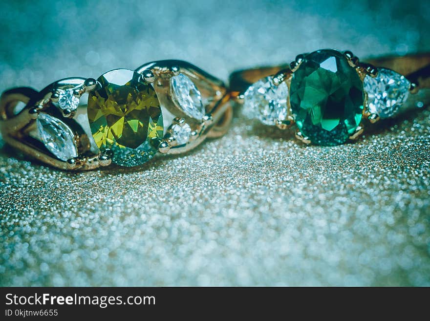 Gold Ring With Green Stone Retro