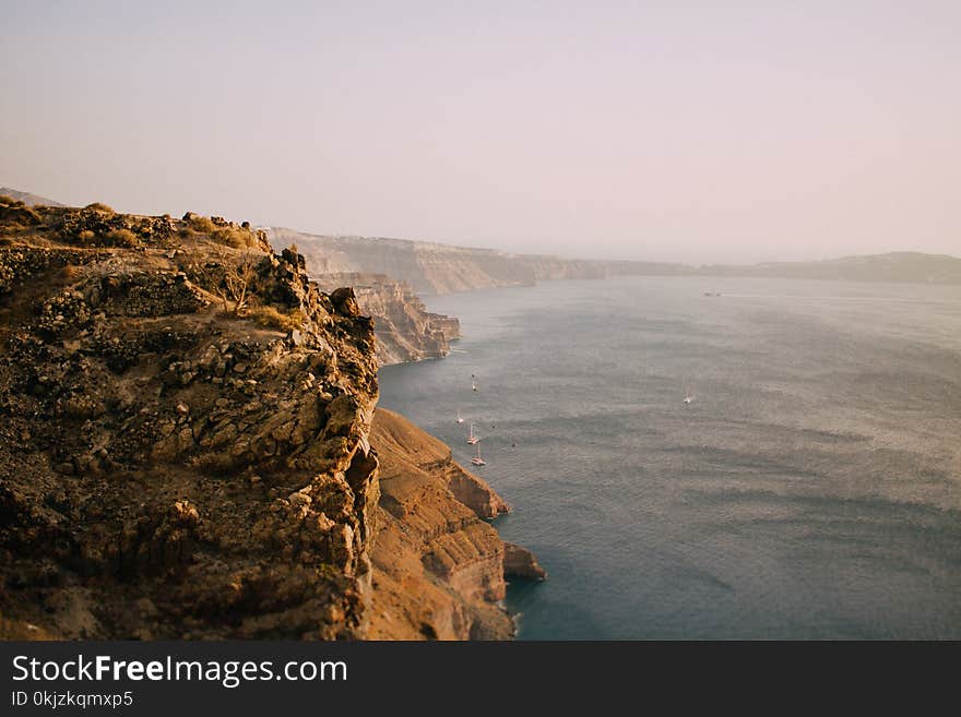 Scenic View of the Ocean Near Cliffs