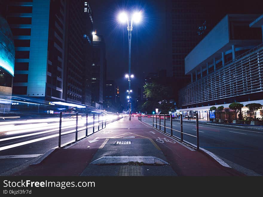 Time Lapse Photography of Vehicles during Night