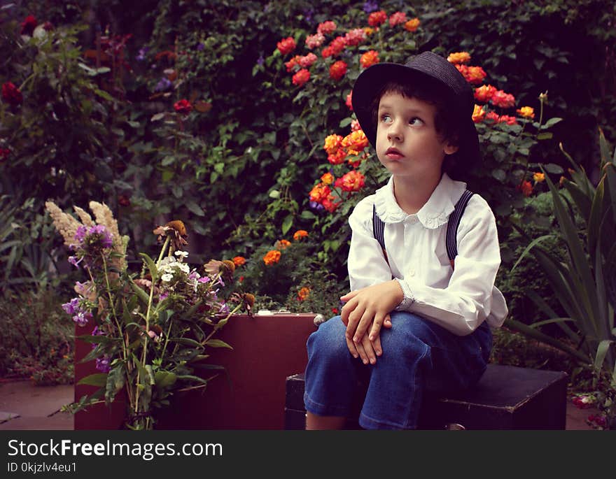 Photo of Girl Wearing White Collared Long-sleeved Shirt