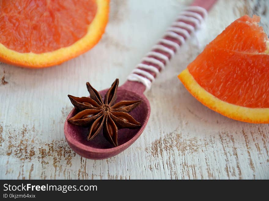 Star Anise on Red Spoon