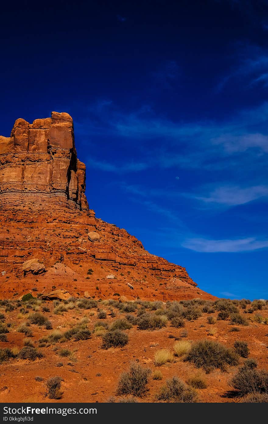 Brown Rock Formation at Daytime