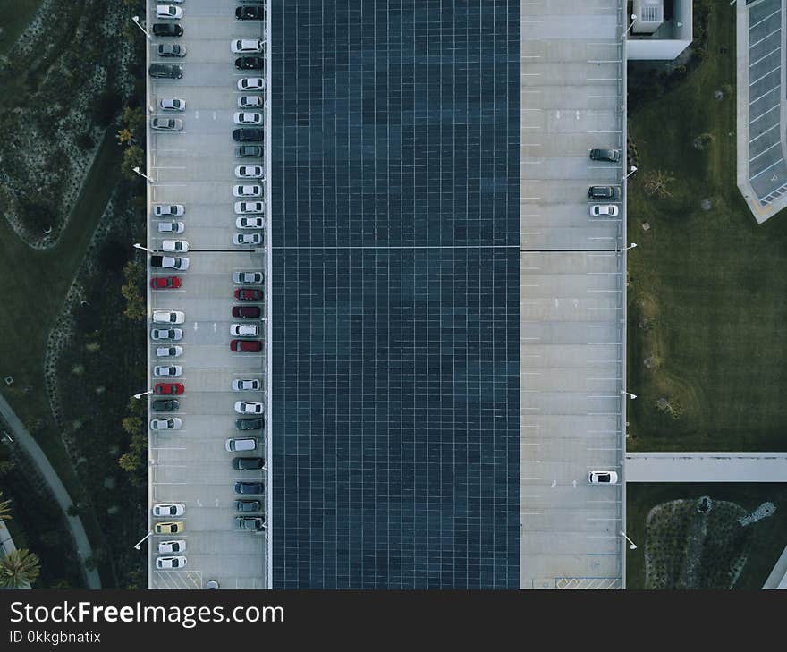 Bird&#x27;s Eye View of Parking Lot