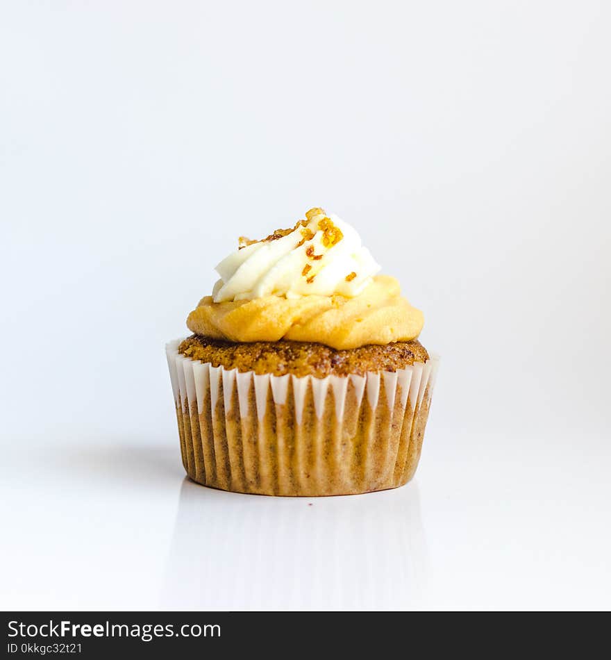 Cupcake Topped With White Frosting