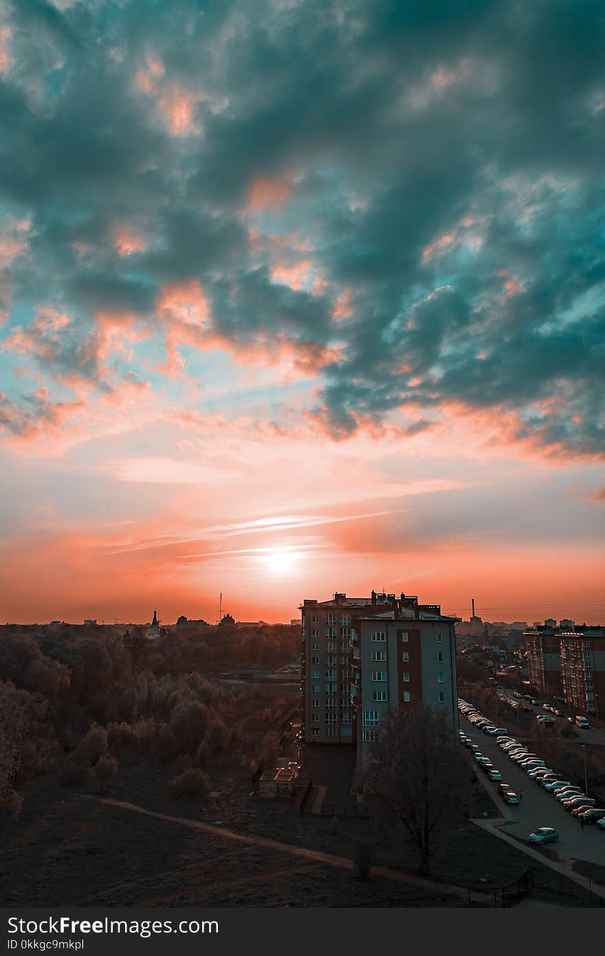 Photography of Grey Buildings during Sunset