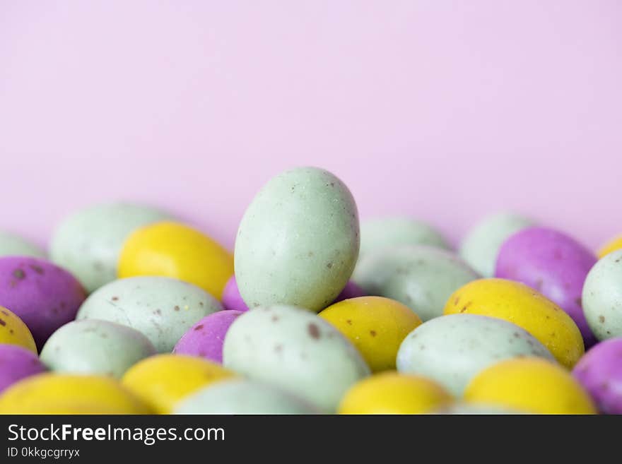 White and Multicolored Egg Lot