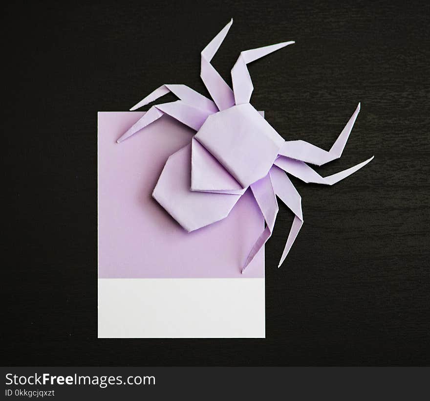 Purple Spider Design Origami