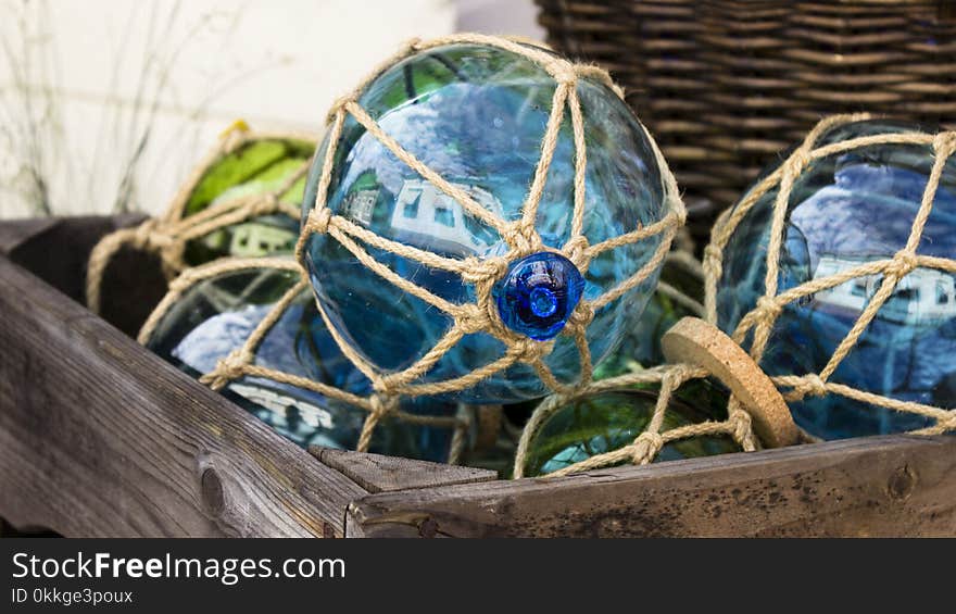 Blue Bauble Lot in Box