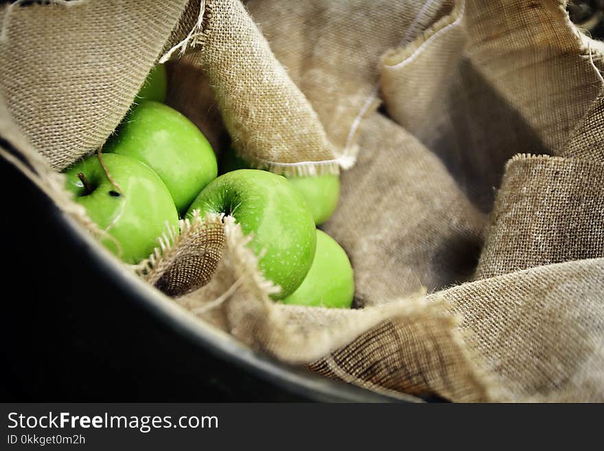 Macro Shot Photo of Green Apples