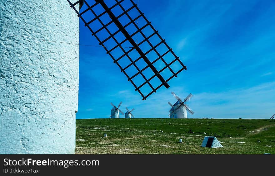 Windmill, Sky, Landmark, Energy