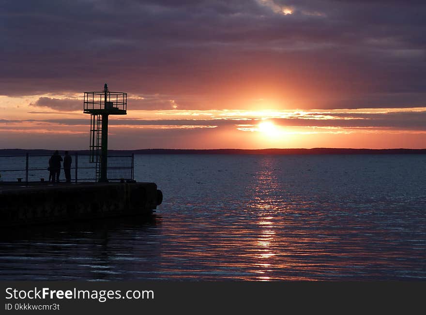 Horizon, Sky, Sea, Sunset