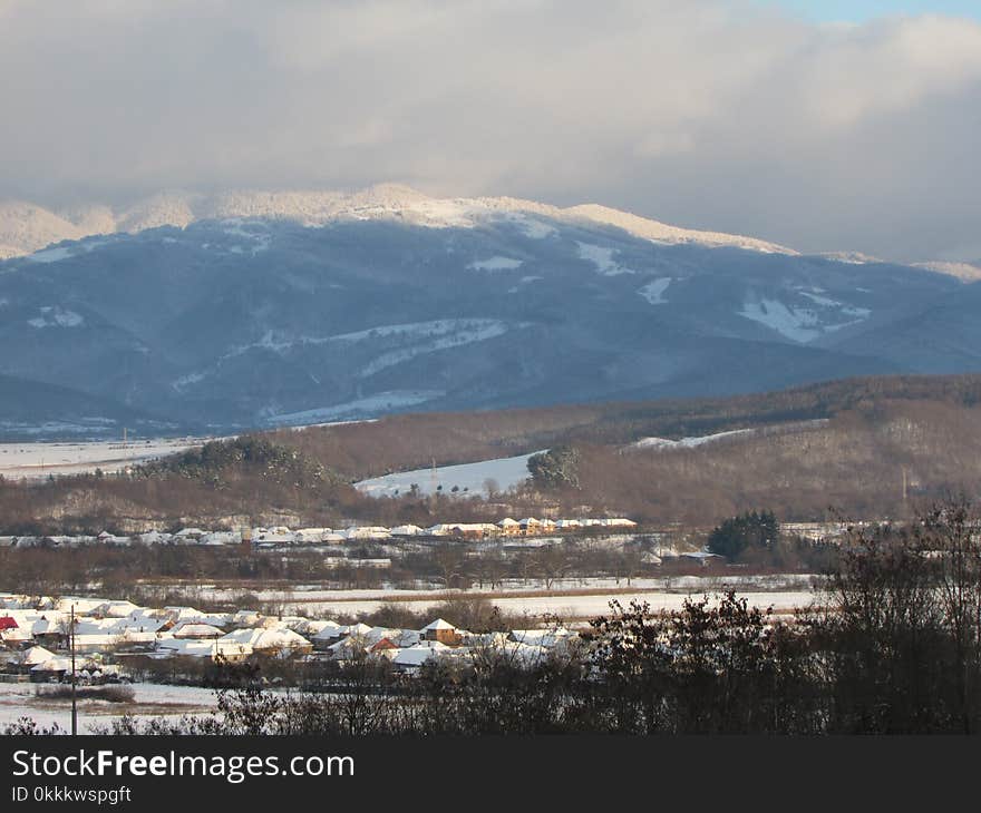 Sky, Winter, Snow, Highland