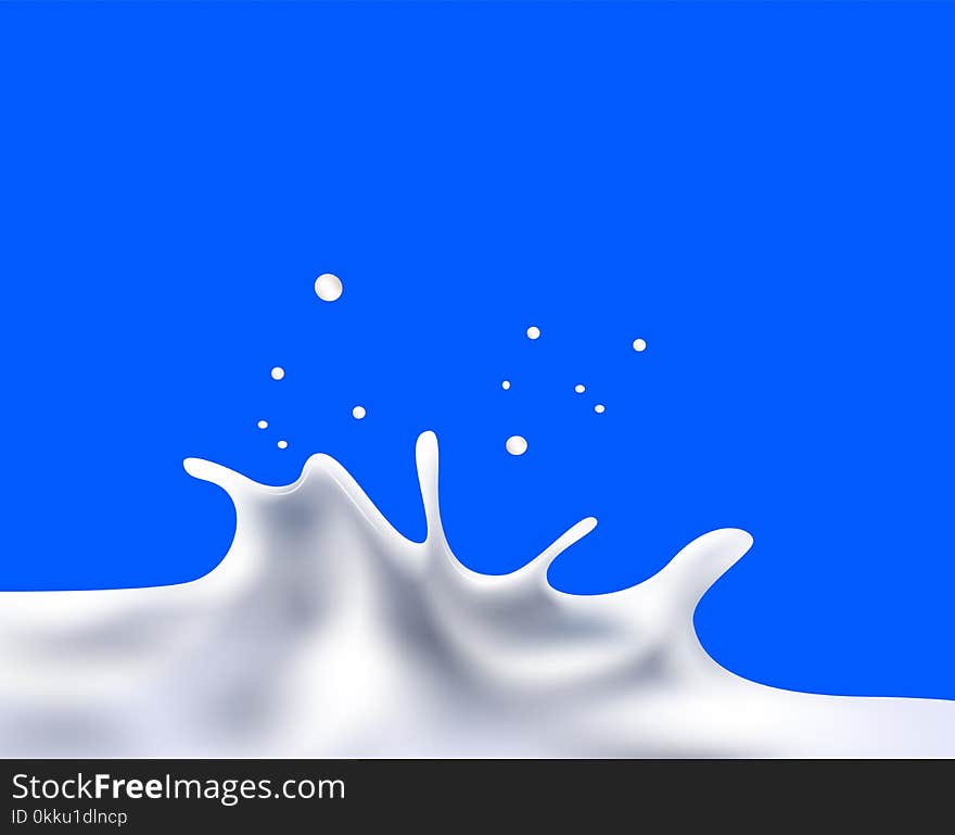 Milk Splash Vector Illustration