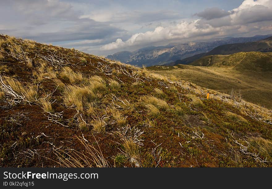 Landscape Photography of Steppe and Mountain Ranges