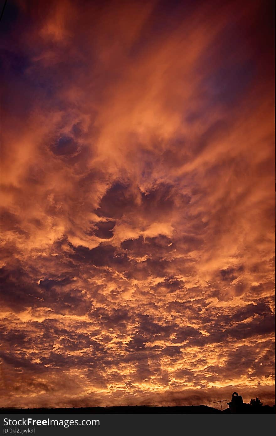 Low-angle Photography of Clouds during Golden Hour