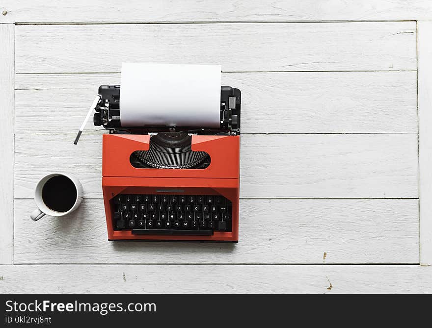 Red and Black Typewriter