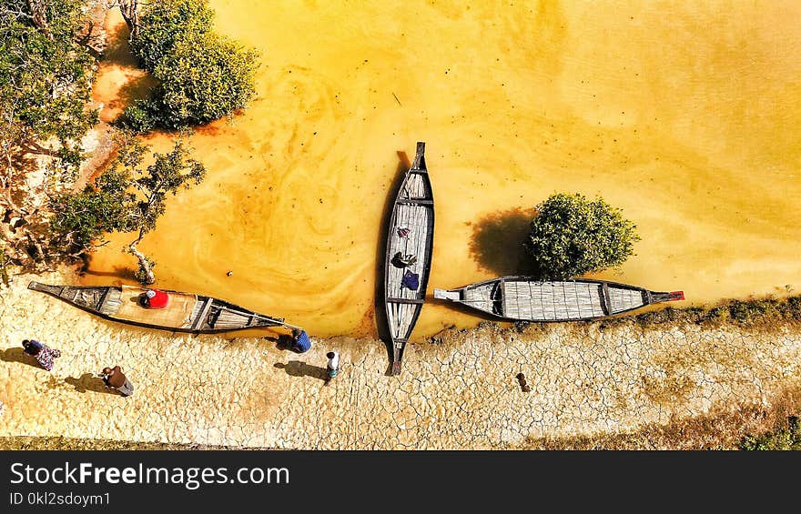 Canoes Near Shore