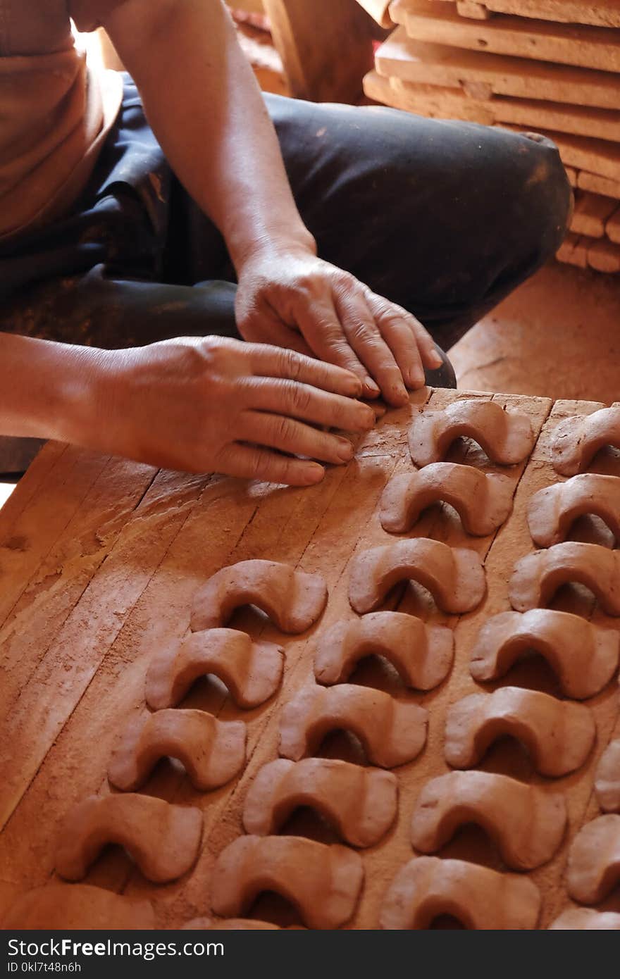 Red pottery making