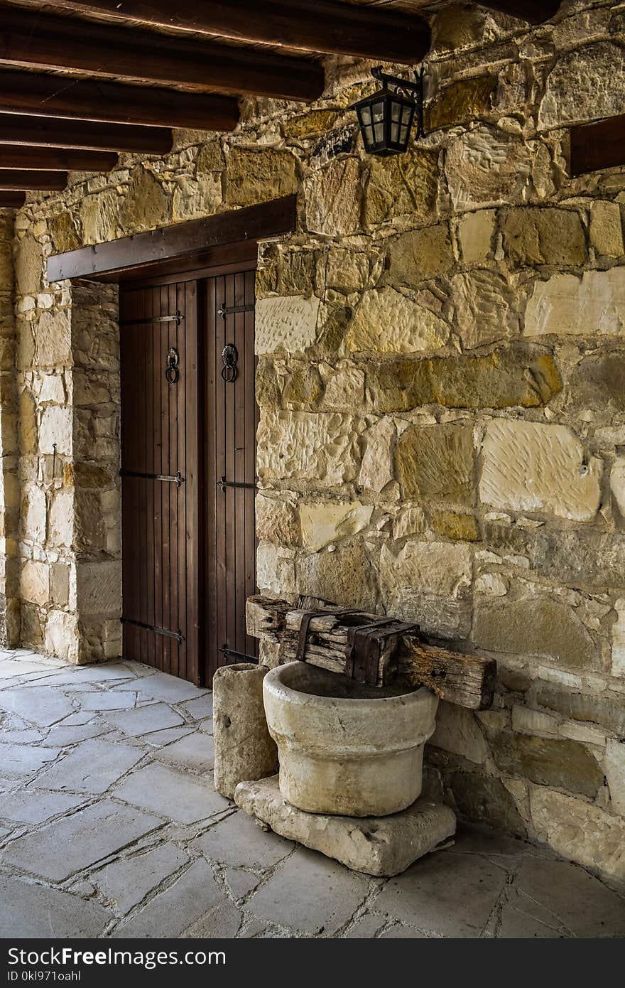 Wall, Window, Stone Wall, Facade