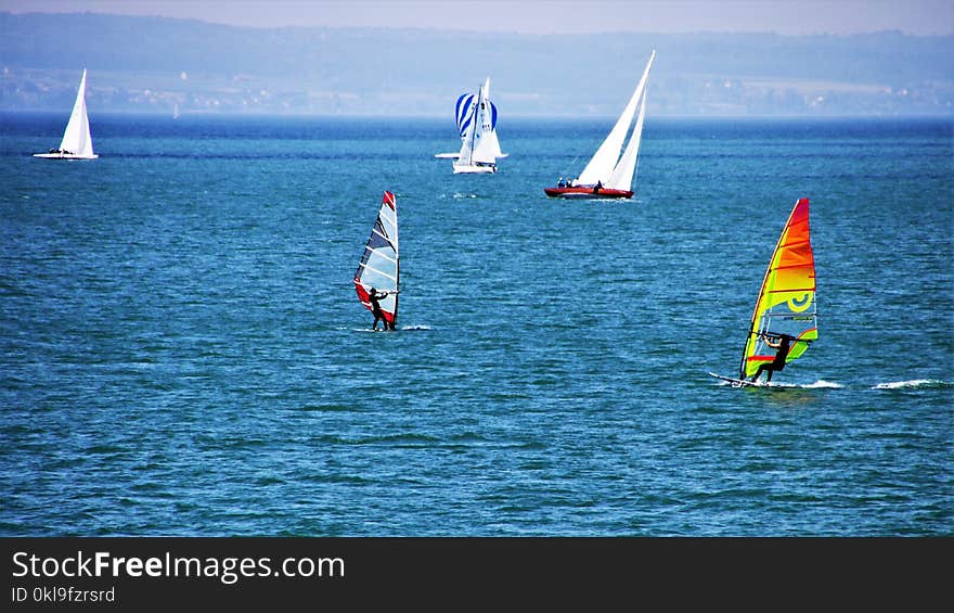 Waterway, Windsurfing, Water Transportation, Dinghy Sailing