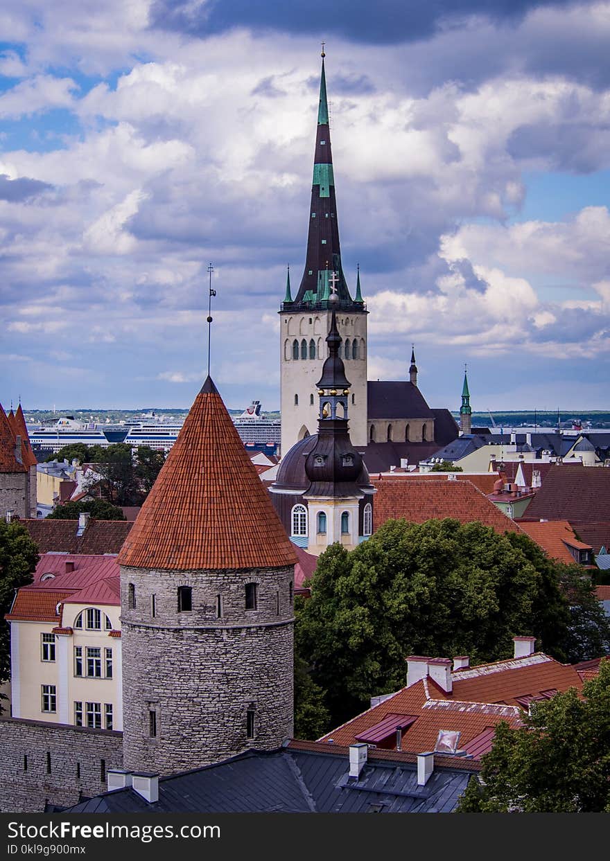 Sky, Town, Landmark, Spire