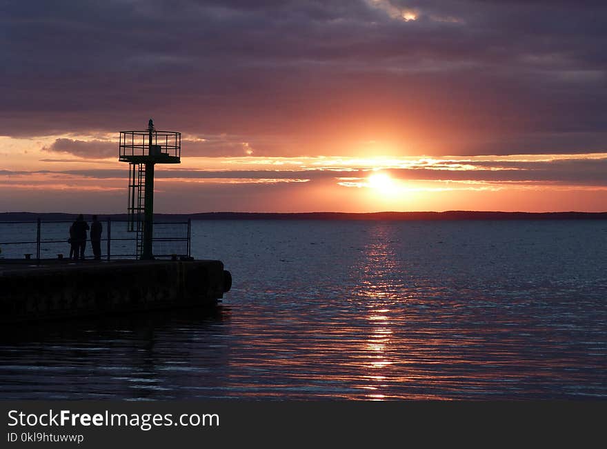 Horizon, Sea, Sky, Sunset